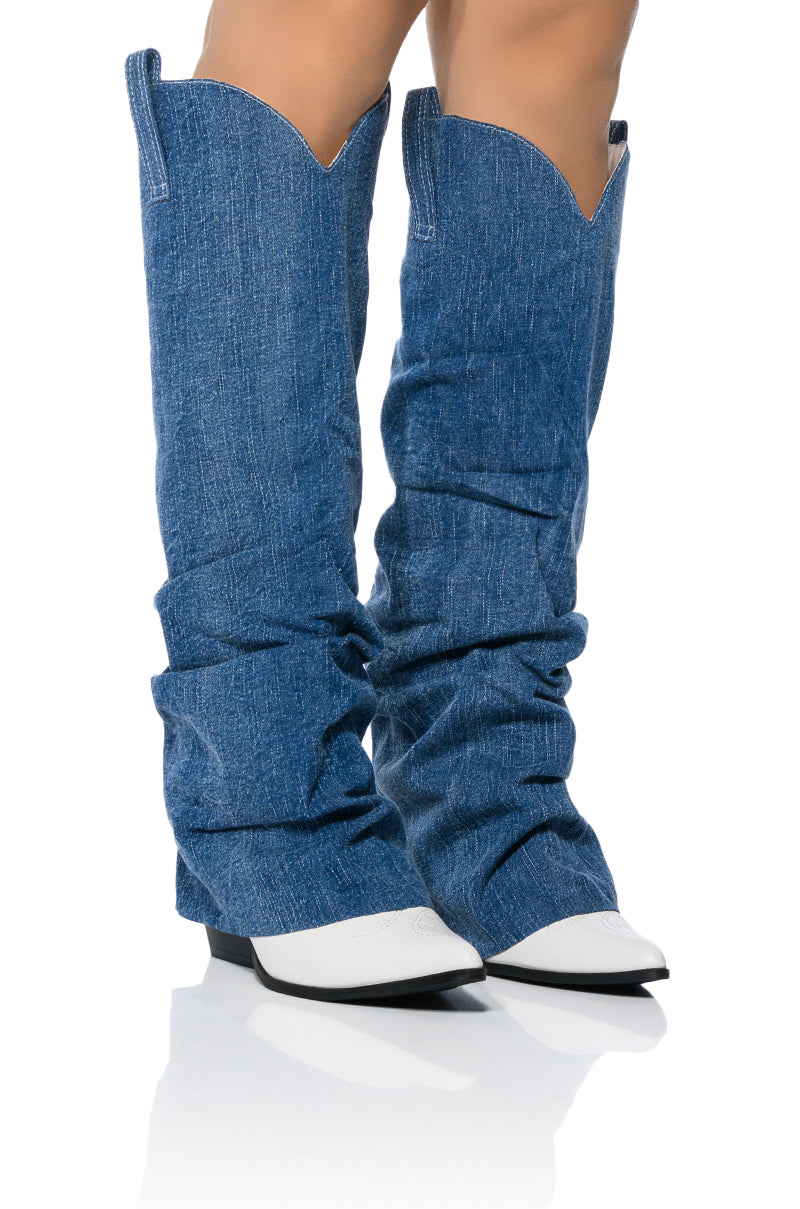 CONNECTION WESTERN DENIM BOOT