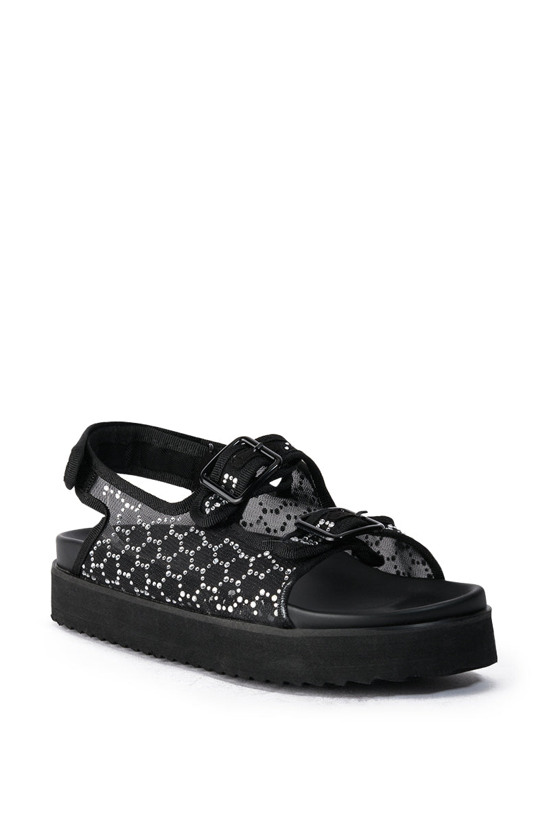 CORTA BLACK STRAP SANDAL