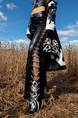 COVERED IN ICE FAUX LEATHER PANT
