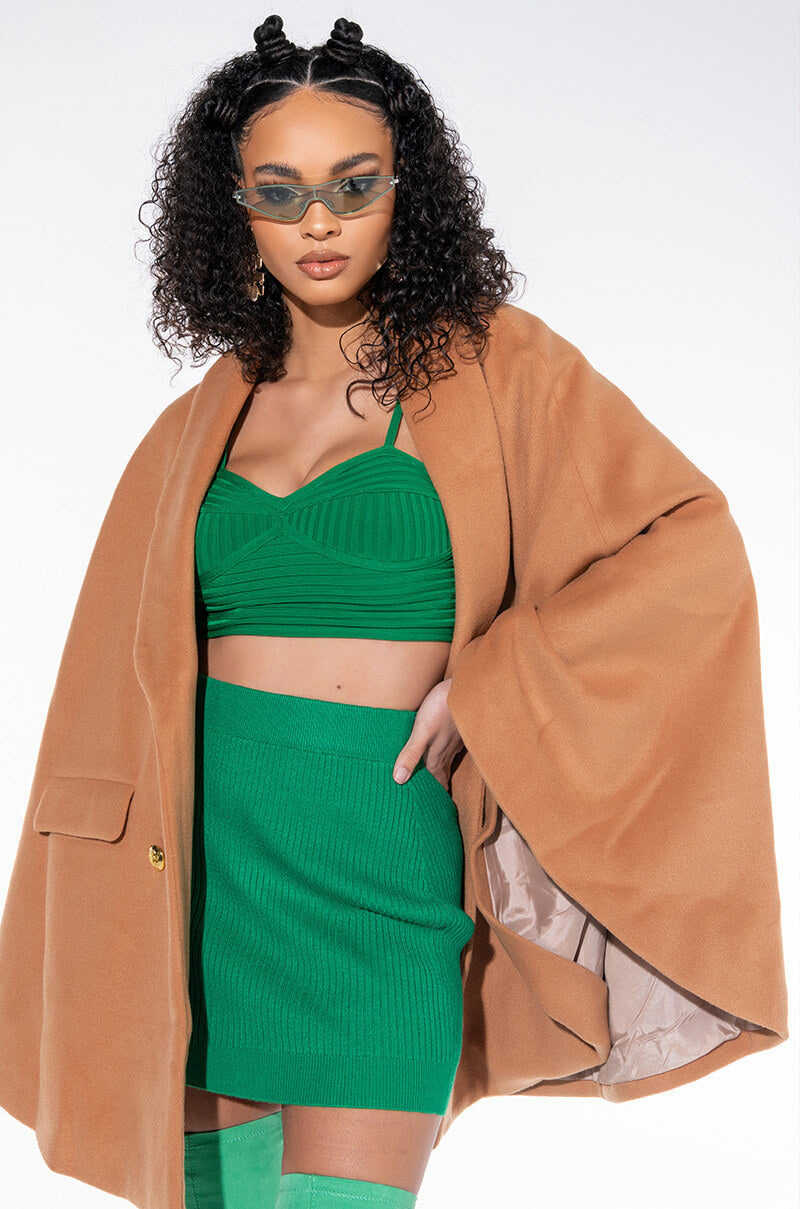 CRAVE YOU WOOL LIKE TRENCH PONCHO