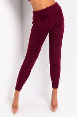 CRAZY COMFY COOL FUZZY CASUAL JOGGER BURGUNDY