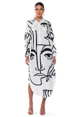 CREATOR BUTTON DOWN MAXI DRESS