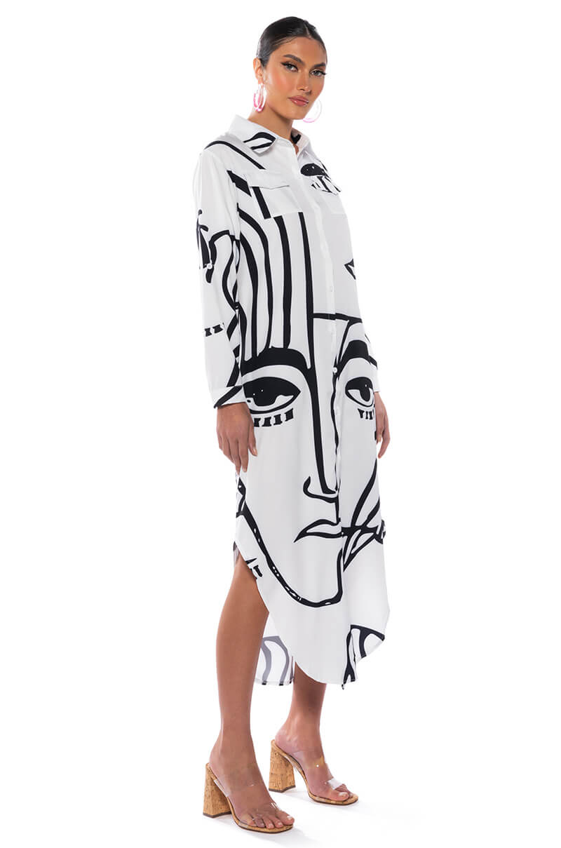 CREATOR BUTTON DOWN MAXI DRESS