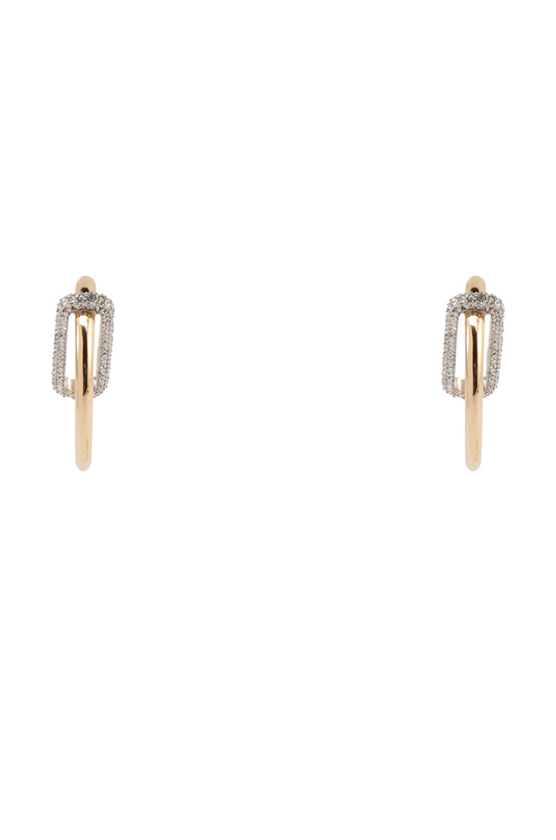 DESIGNER DOWN HOOP EARRING