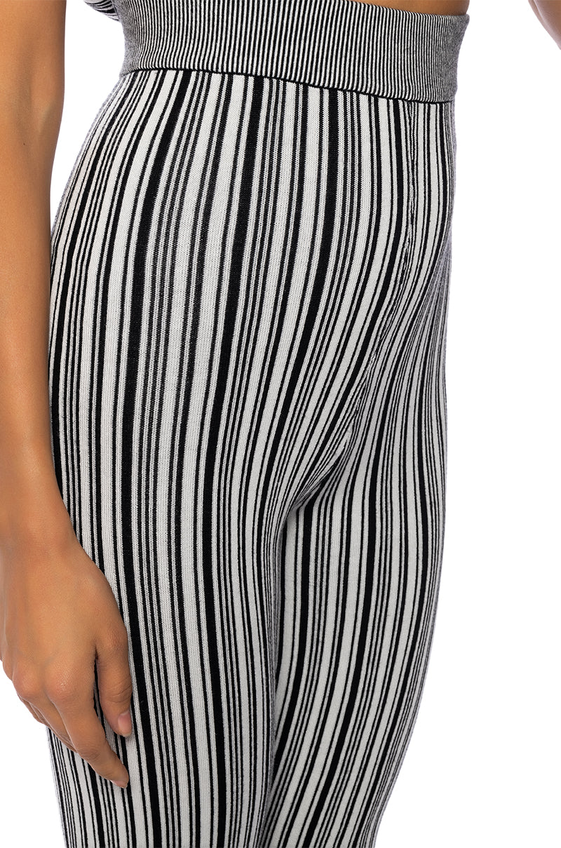 DOUBLE VISION STRIPED KNIT LEGGING