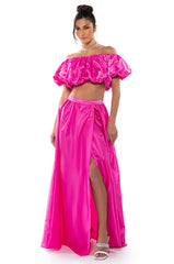 DRESS LIKE ROYALTY VOLUME CROP TOP
