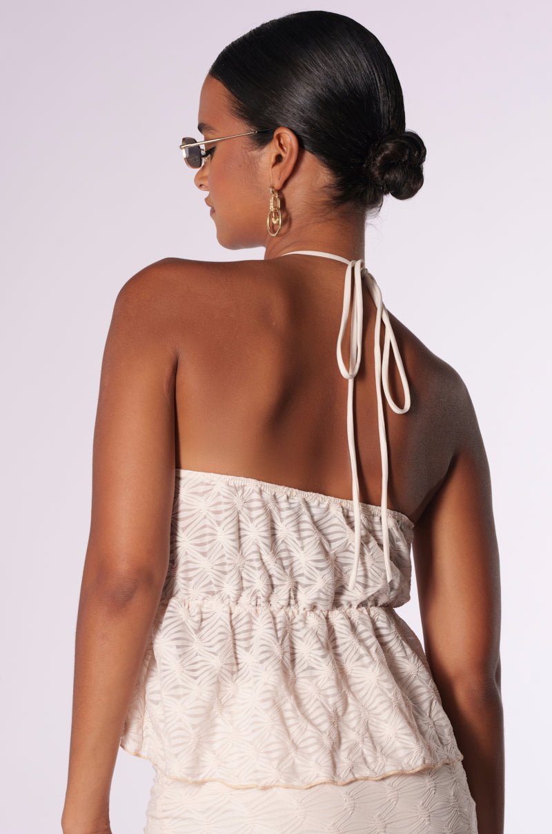 EASY TO BE LOVED TIE FRONT TOP
