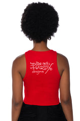 ED HARDY RHINESTONE TIGER RIB KNIT TANK