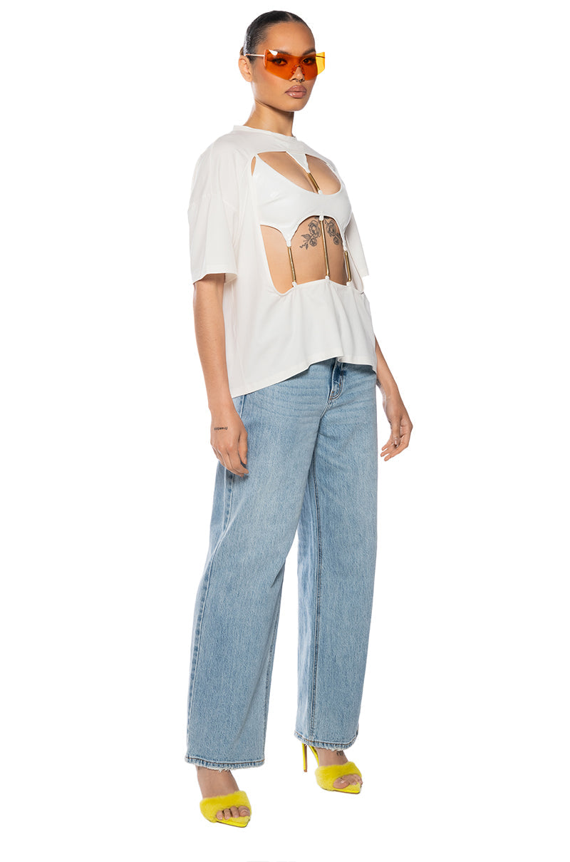 ELEANOR LAYERED CUTOUT TSHIRT