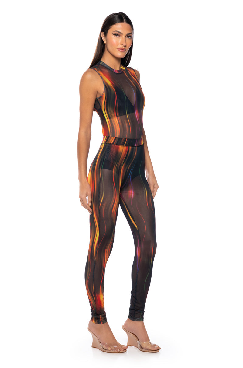 ELECTRIC FEVER MOCK NECK BODYSUIT