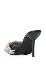 CAPE ROBBIN FLYNN BLACK EMBELLISHED SANDAL
