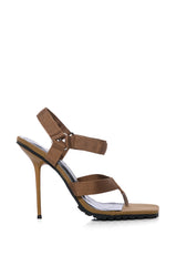 CUSTOM MADE TAUPE BRAIDED STILETTO